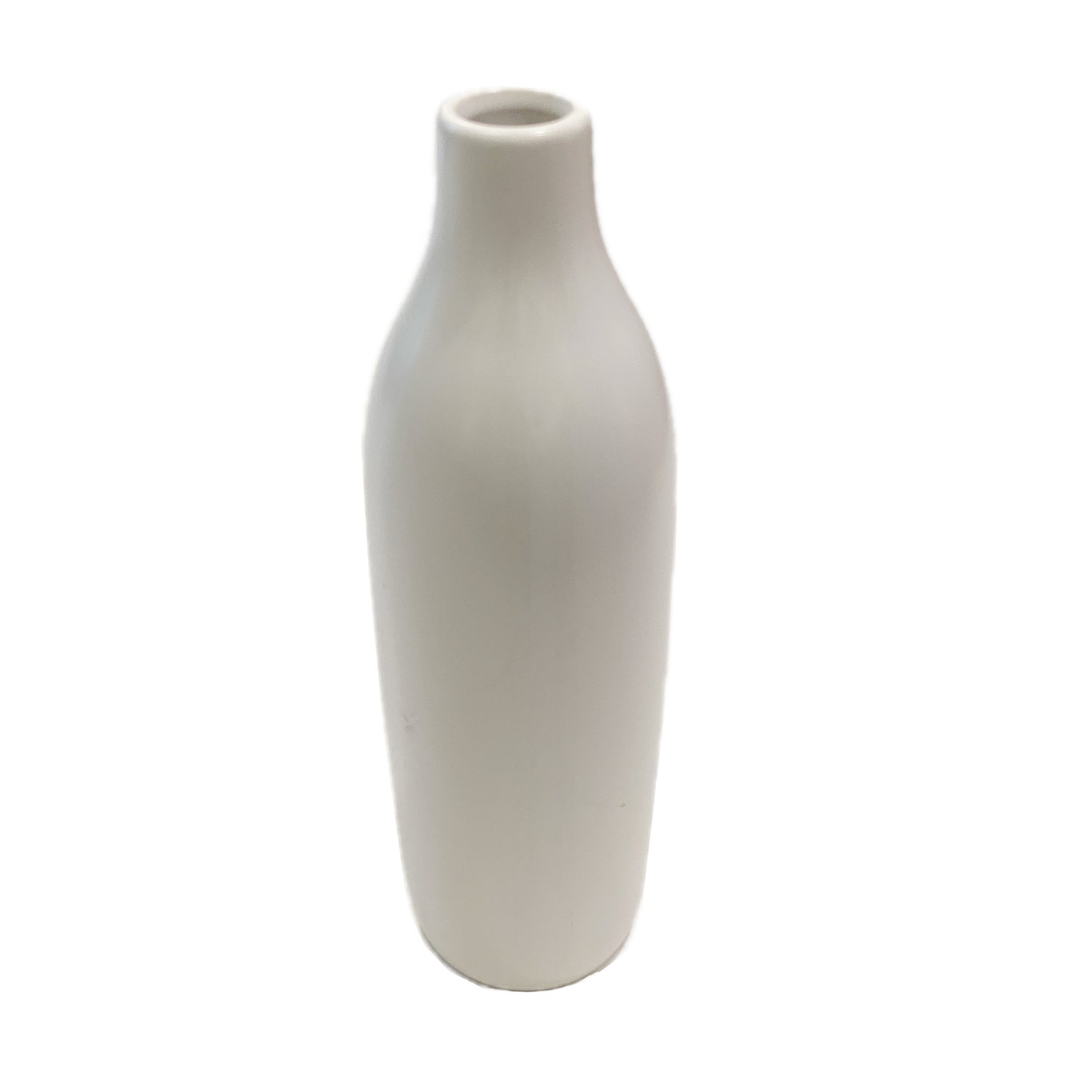 Matte White Vase, 9"h