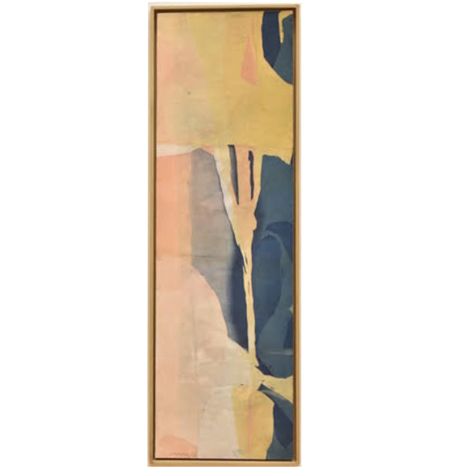 June Drop, Emily Donovan, Natural Dye and Pigment on paper including Madder Root, Goldenrod and Indigo, Framed in Poplar