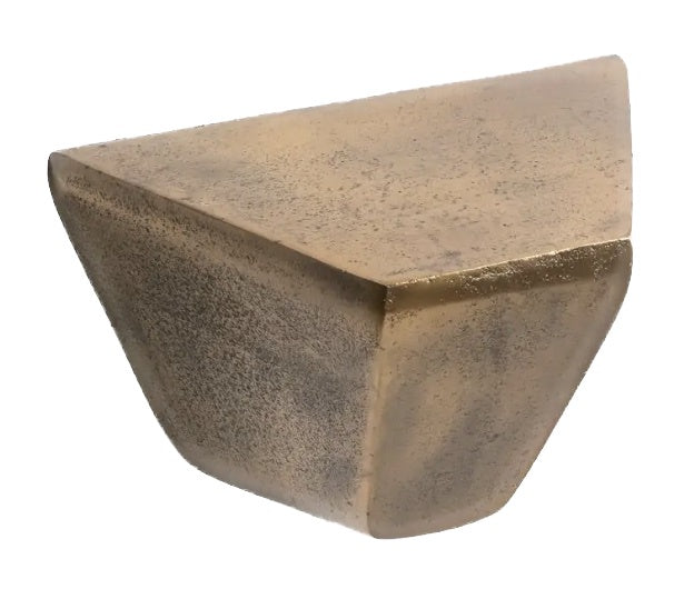 Antiqued Brass Finished Aluminum Wall Shelf, 7.75"w/3.25"w x 5"d x 5"h