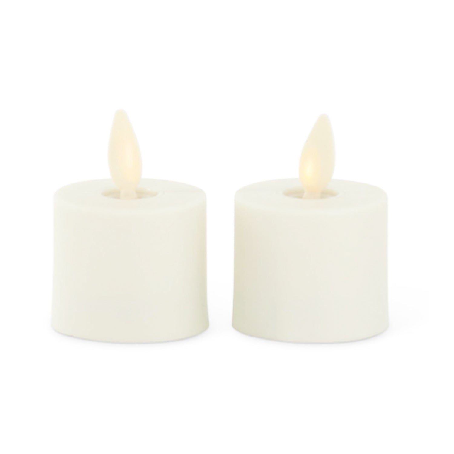 White 2" Moving Flame Votive Tealights, 2-Pack