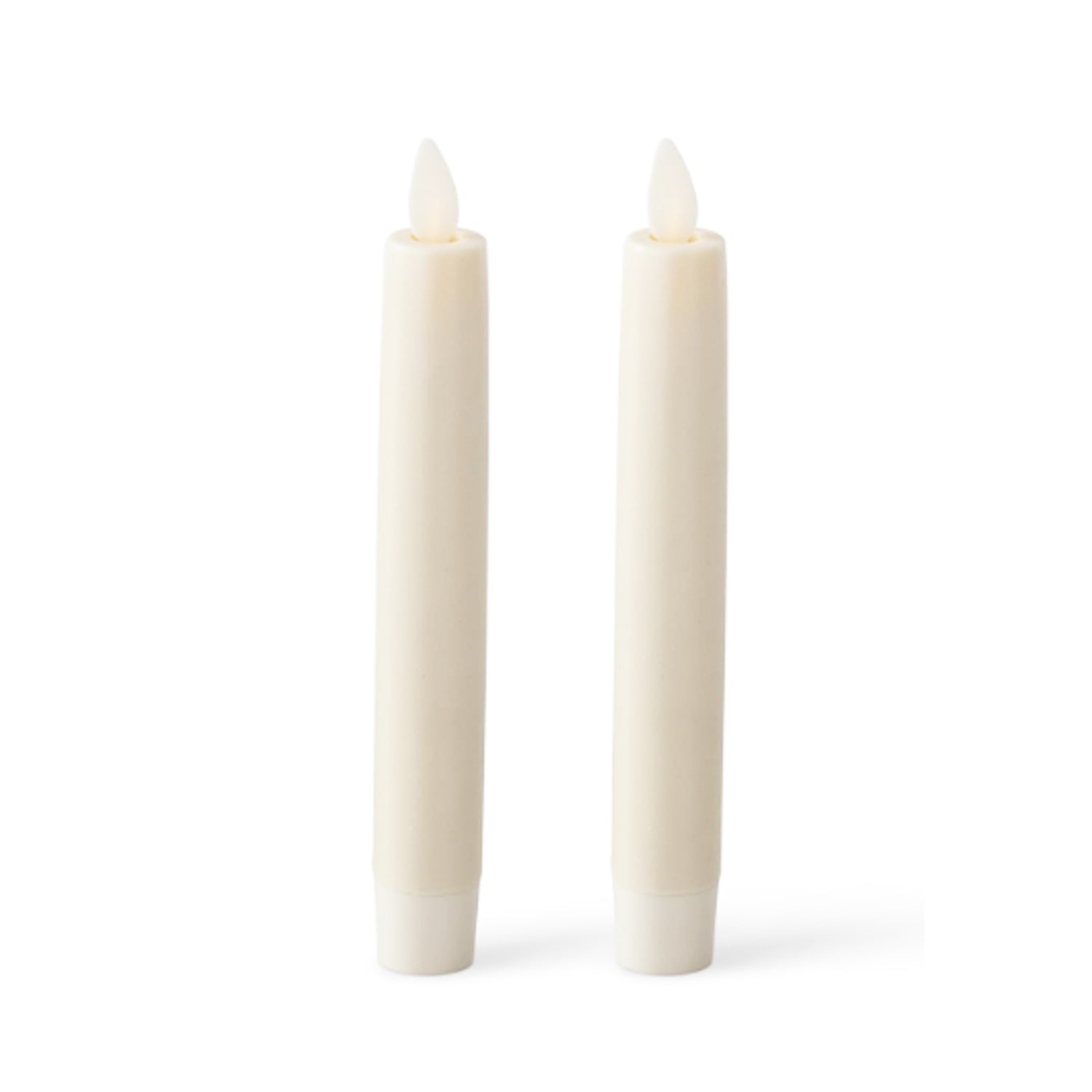Ivory Wax 6" Luminara Moving Flame Taper Candles, 2-pk