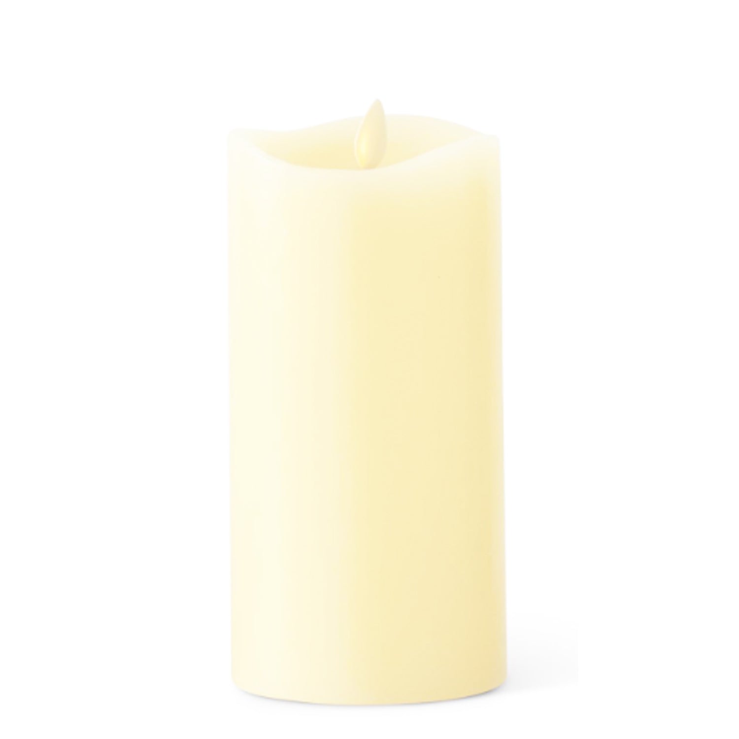 Ivory Wax Luminara Pillar Moving Flame Candle, 3.5" x 7.5"h