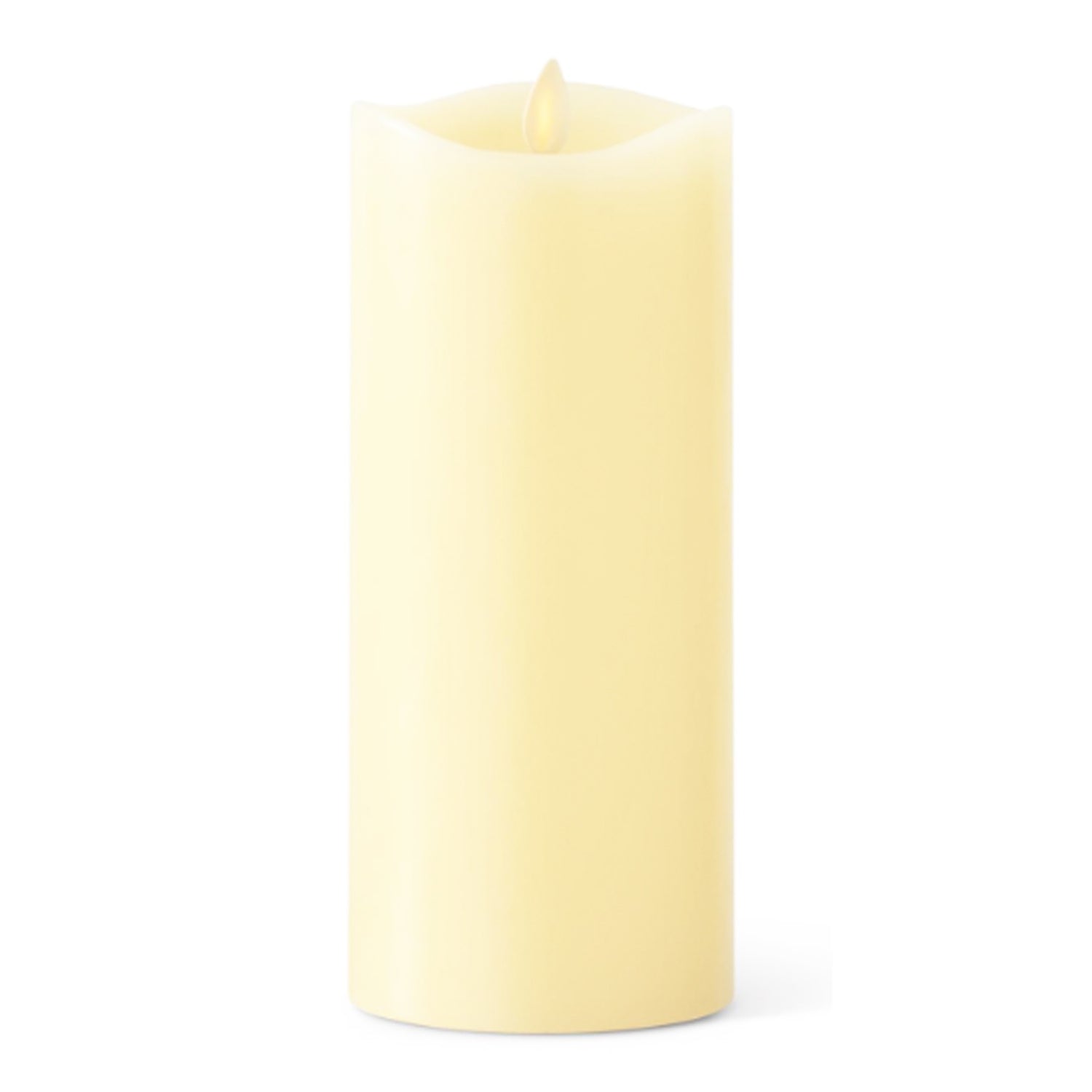 Ivory Wax Luminara Pillar Moving Flame Candle, 3.5" x 8.75"h