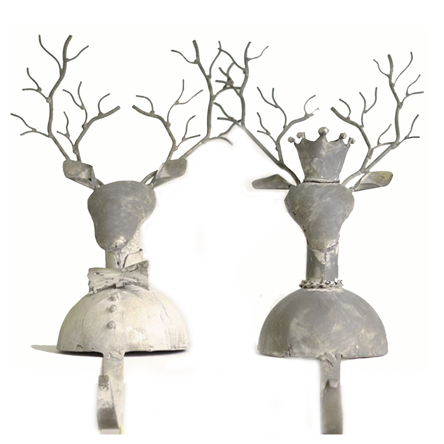 Metal Deer Stocking Holder