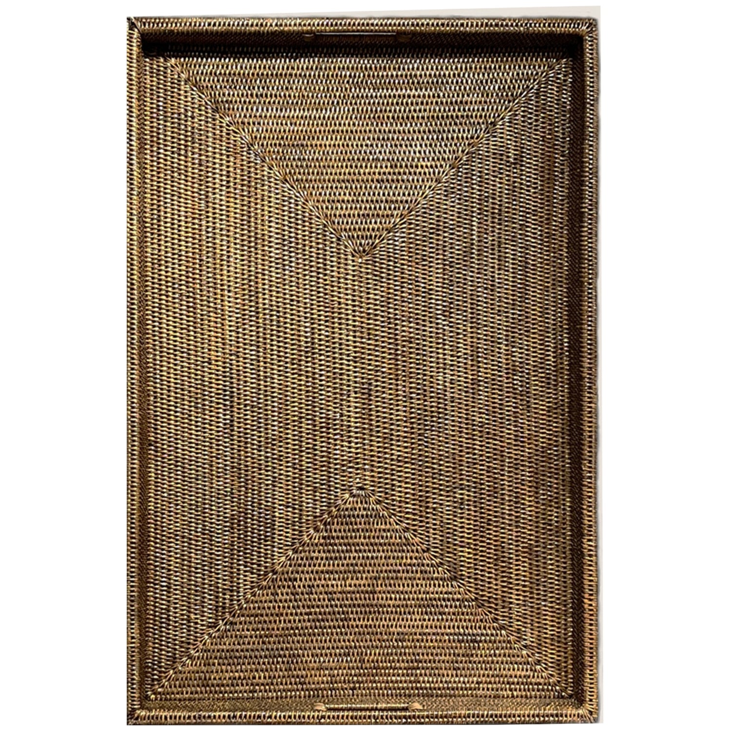 Rectangular Woven Tray with Handles, Myanmar, 36" x 24"