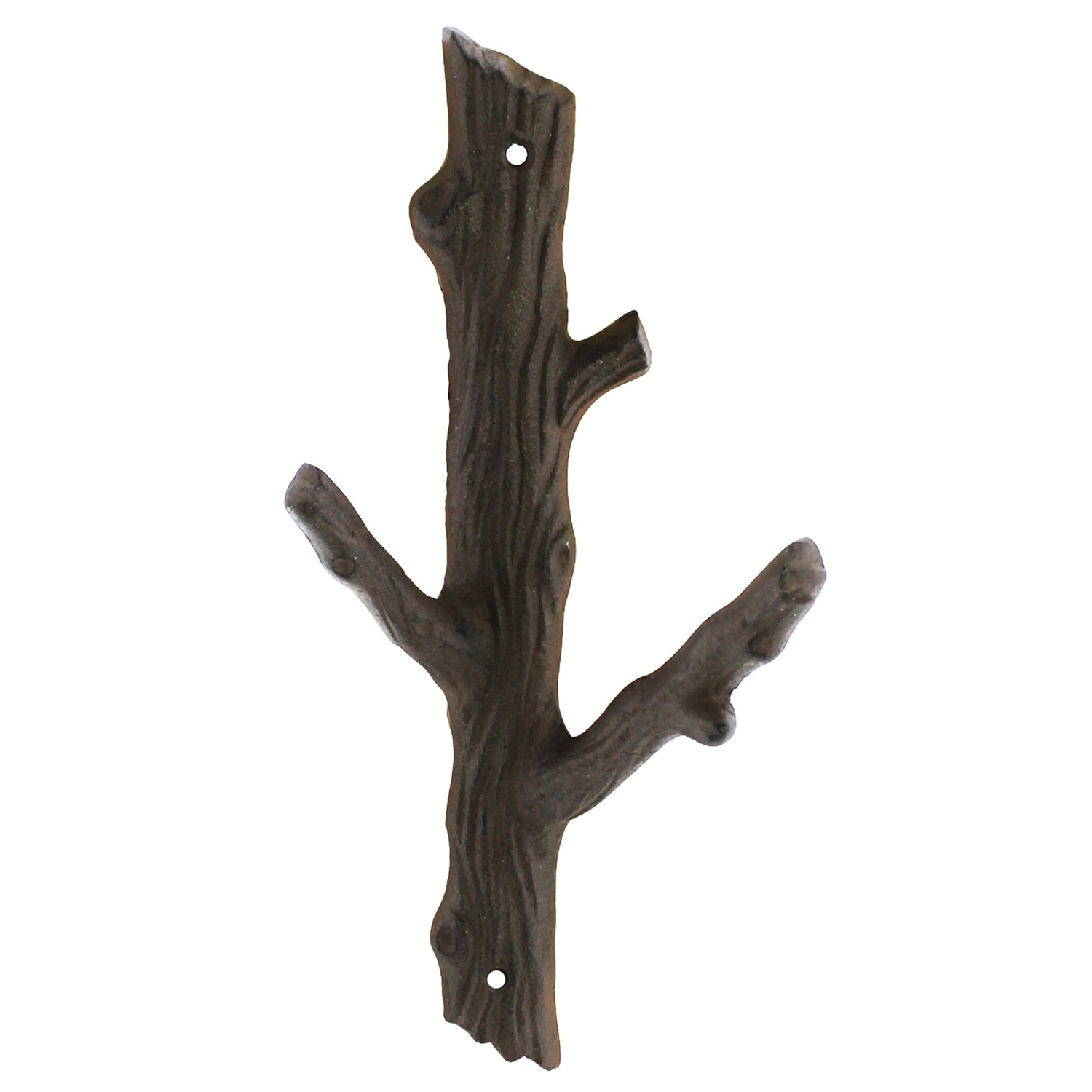 Faux Bois Cast Iron Branch Wall Hook, 11.5"h