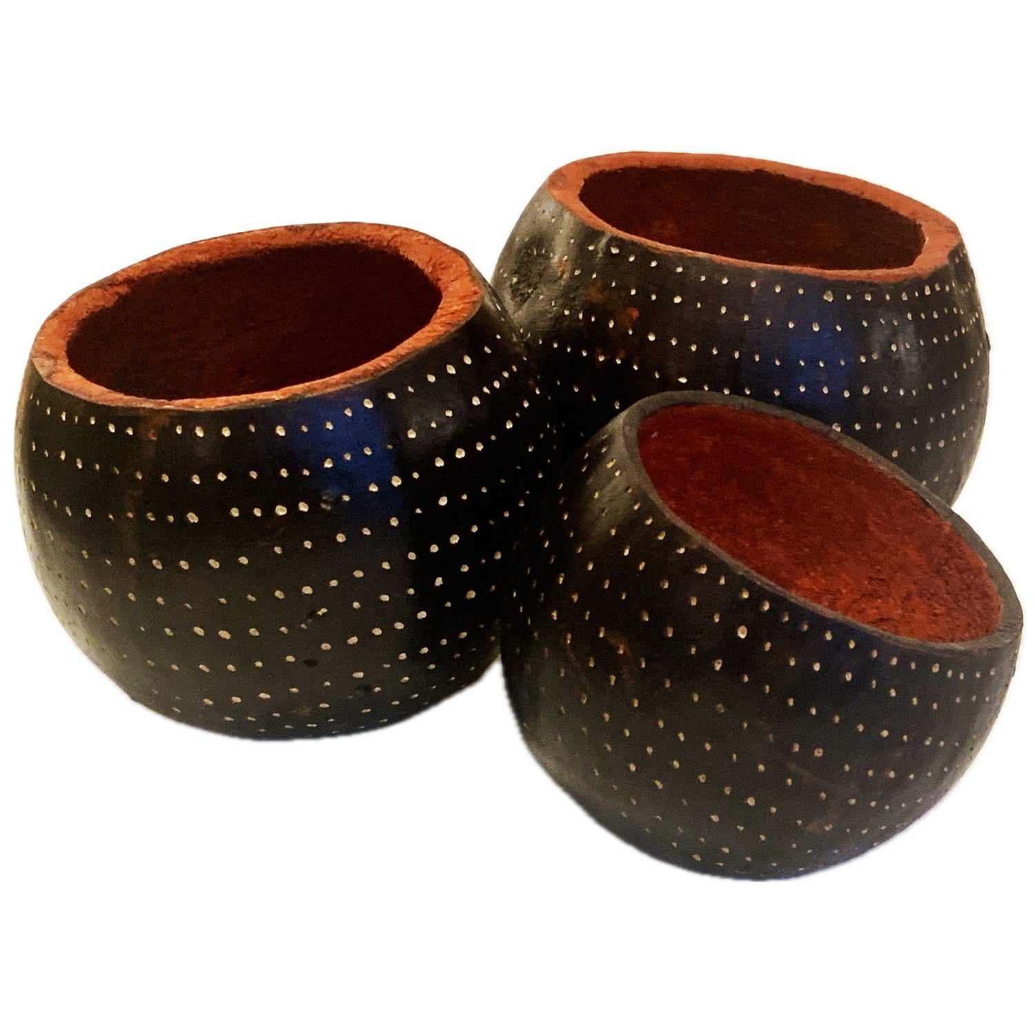 Dyed, Carved Gourd, Small, Red or Black, Kenya
