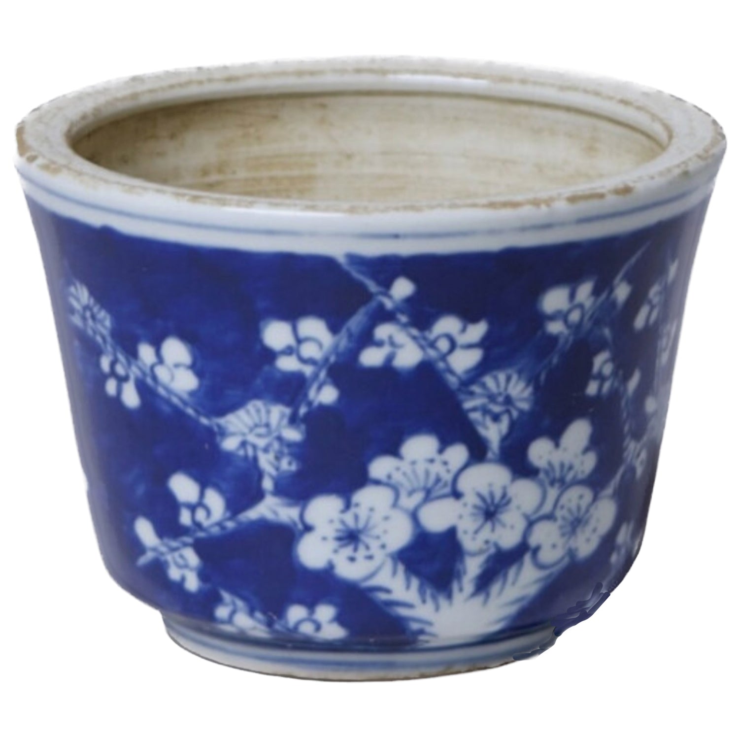Blue + White Plum Cachepot