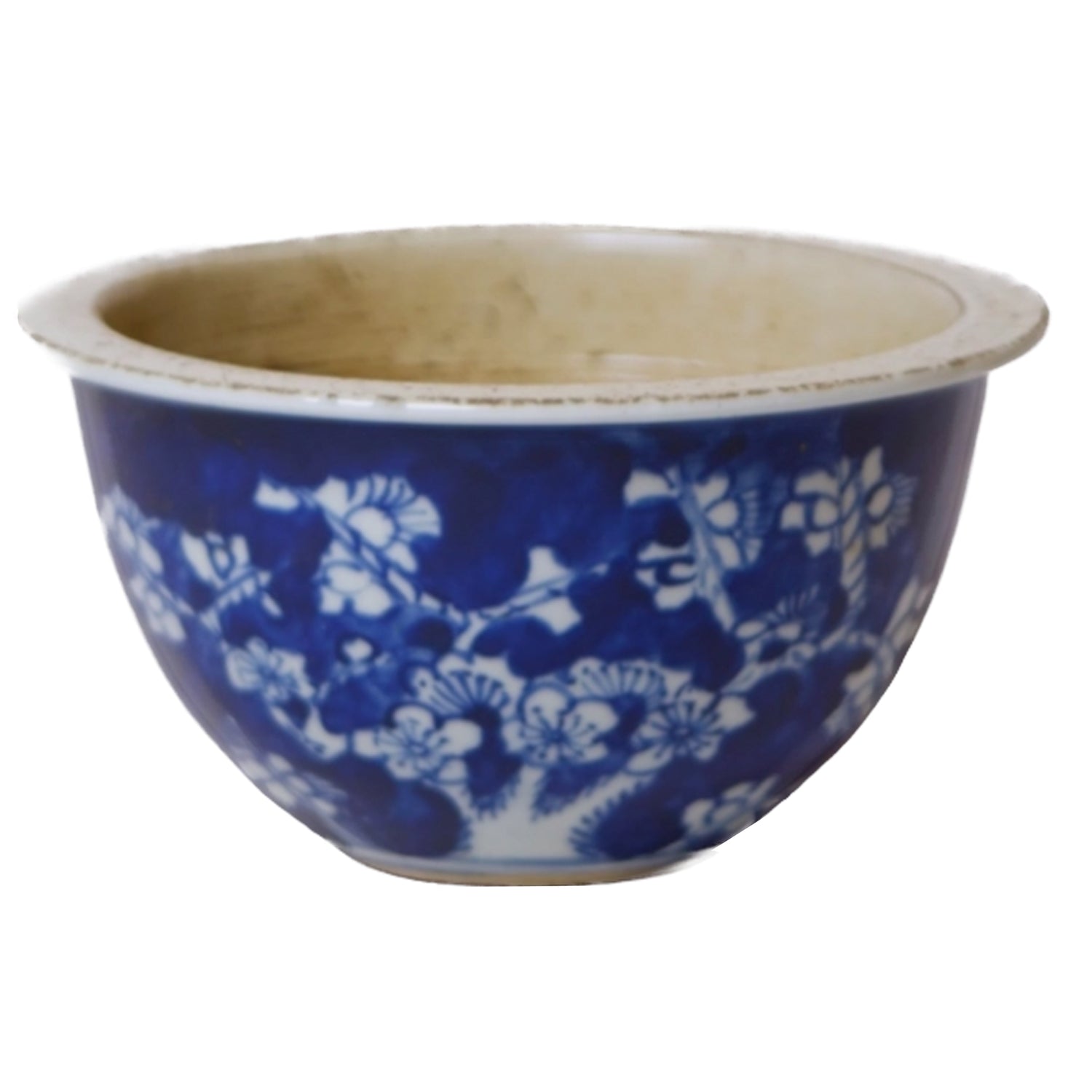 Blue + White Plum Blossom Cachepot