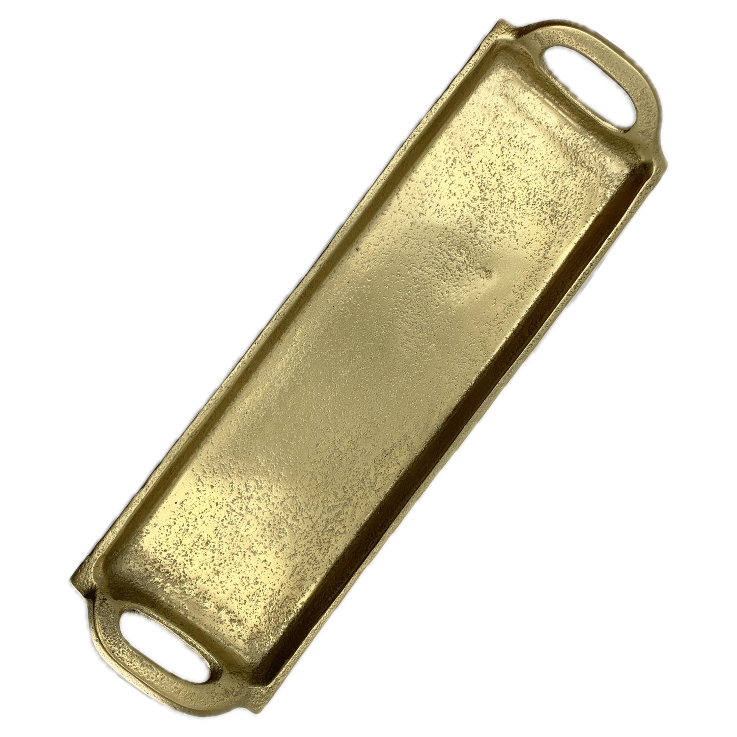 Rectangular Gold Tray w Handles, Food Safe, 13.75"