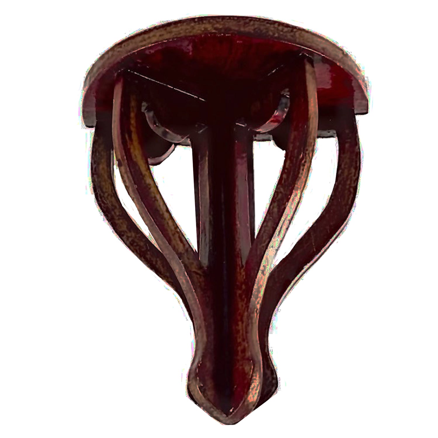 Vintage Red with Gold Wood Bracket Shelf