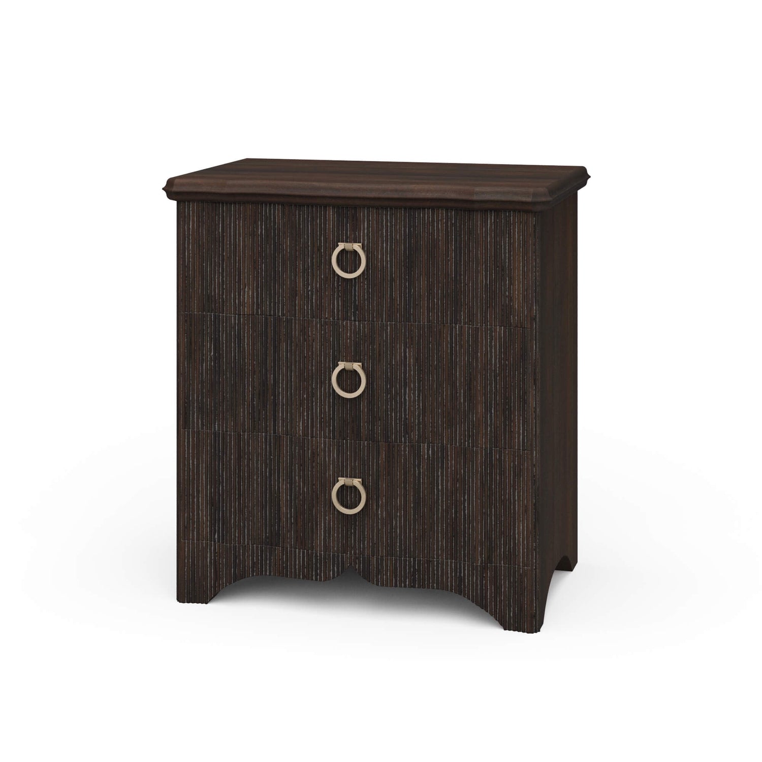 3-Drawer Nightstand, Cocoa Finish