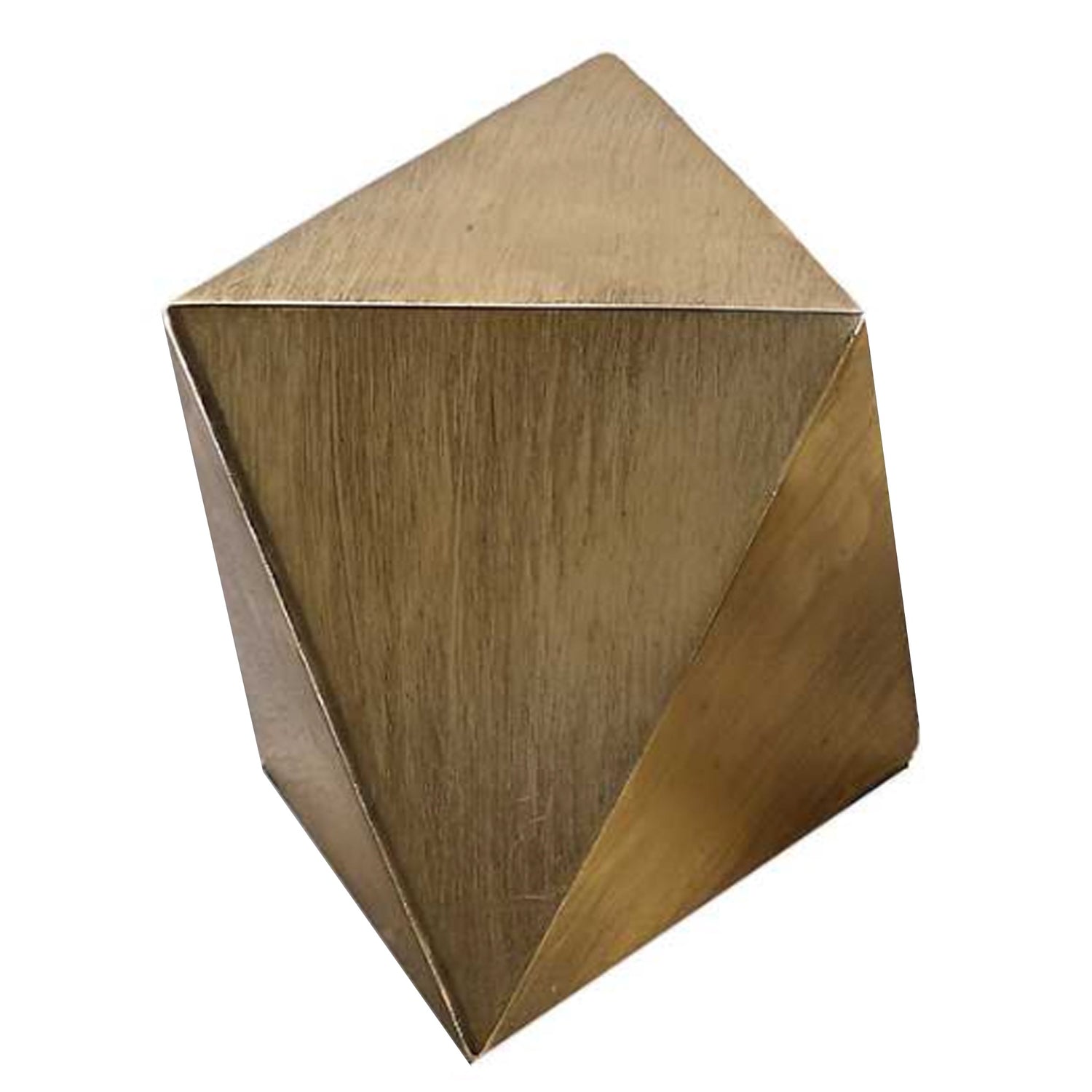Antiqued Brass Finished Rhombus Sculpture, large