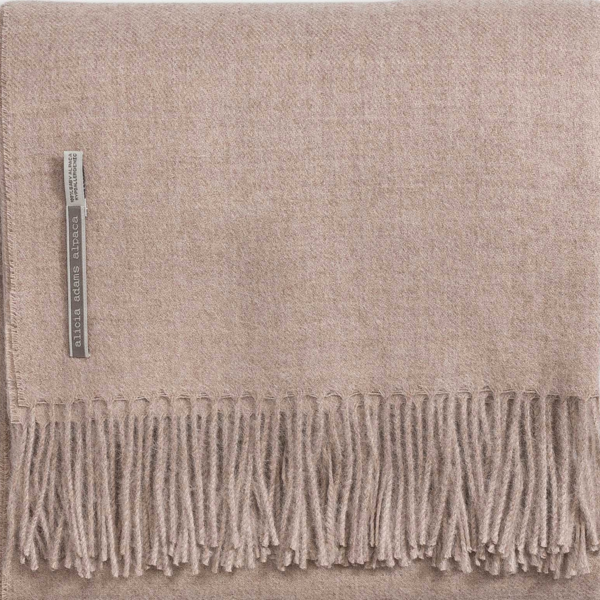 Alicia Adams Baby Alpaca Throw, Light Taupe