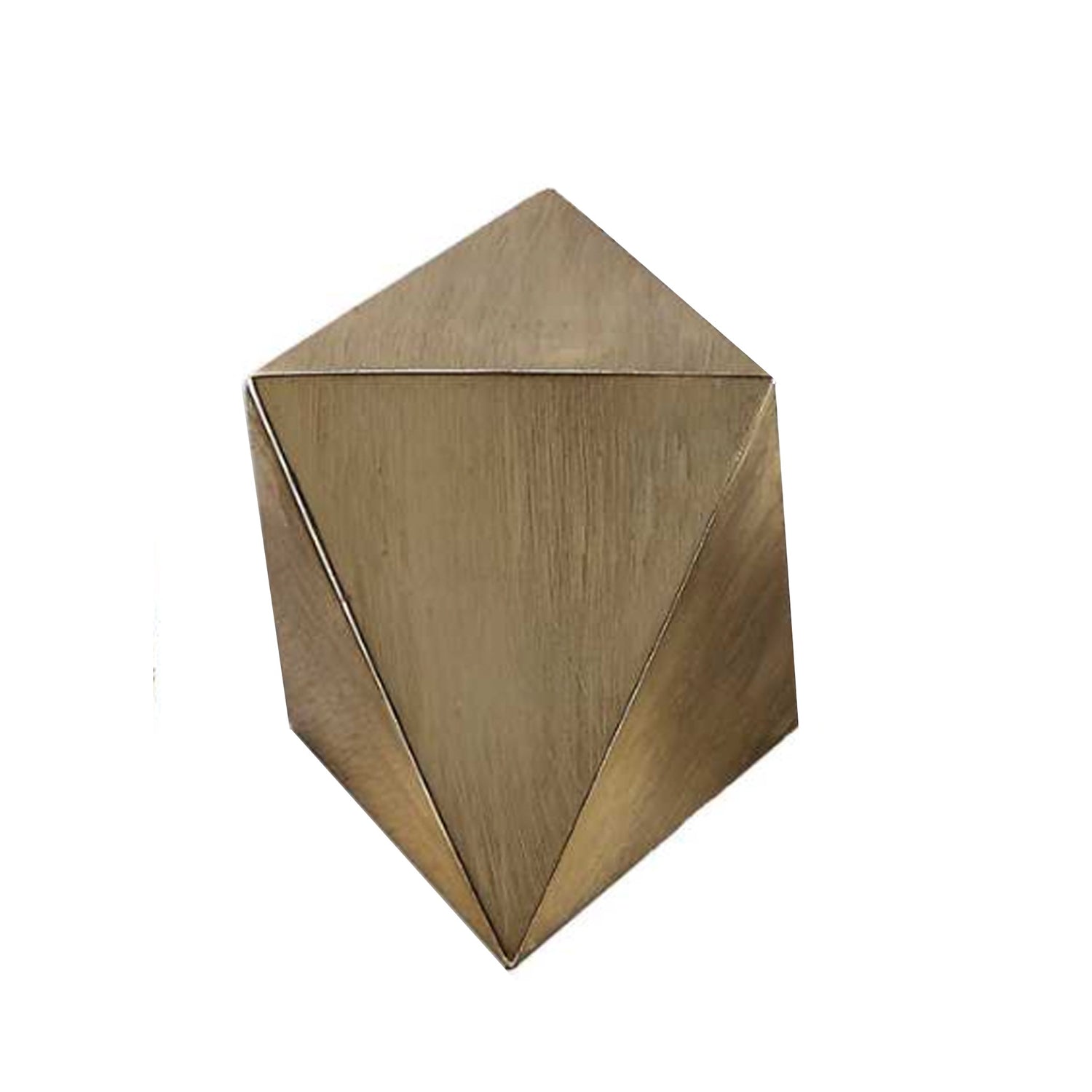 Antiqued Brass Finished Rhombus Sculpture, medium