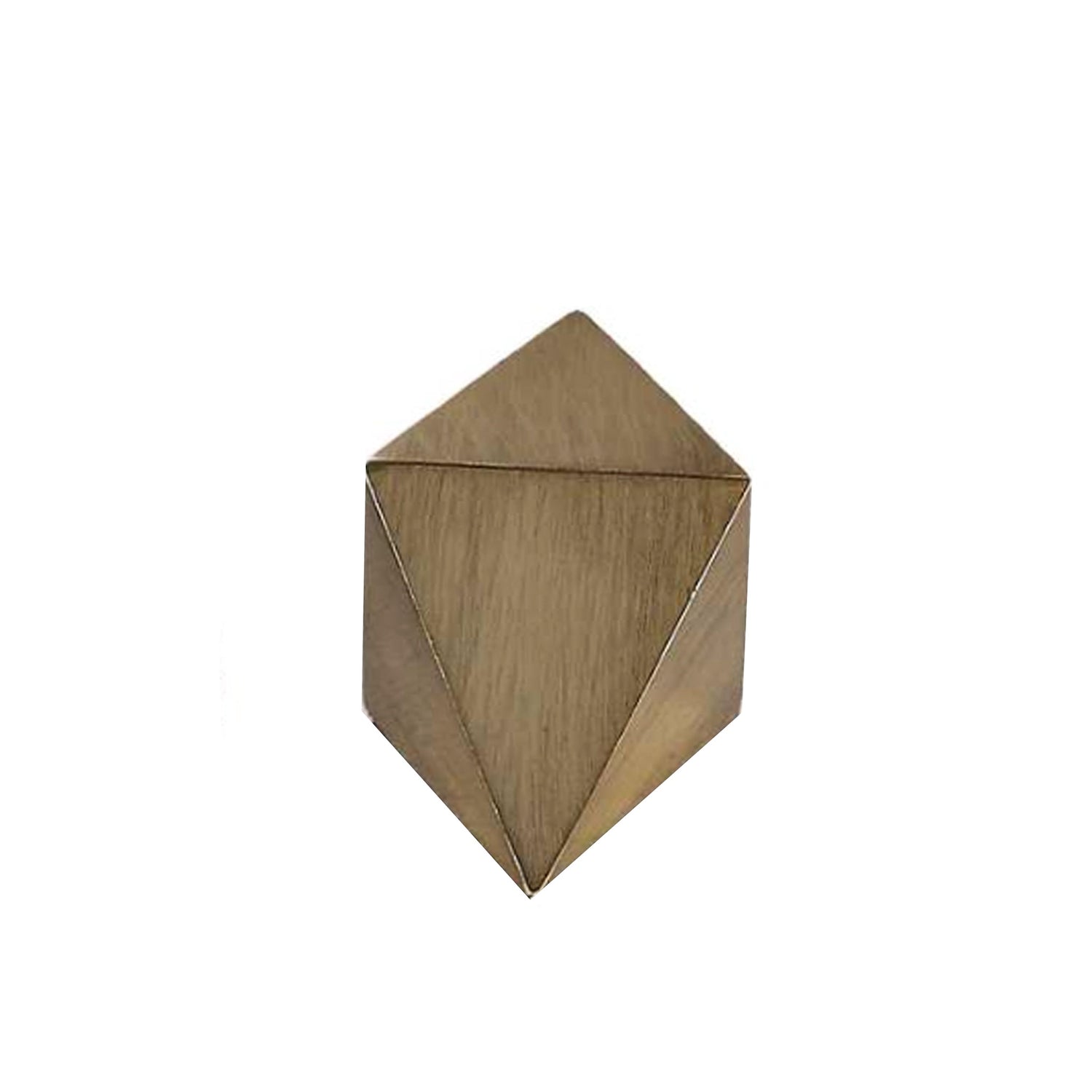 Antiqued Brass Finished Rhombus Sculpture, small