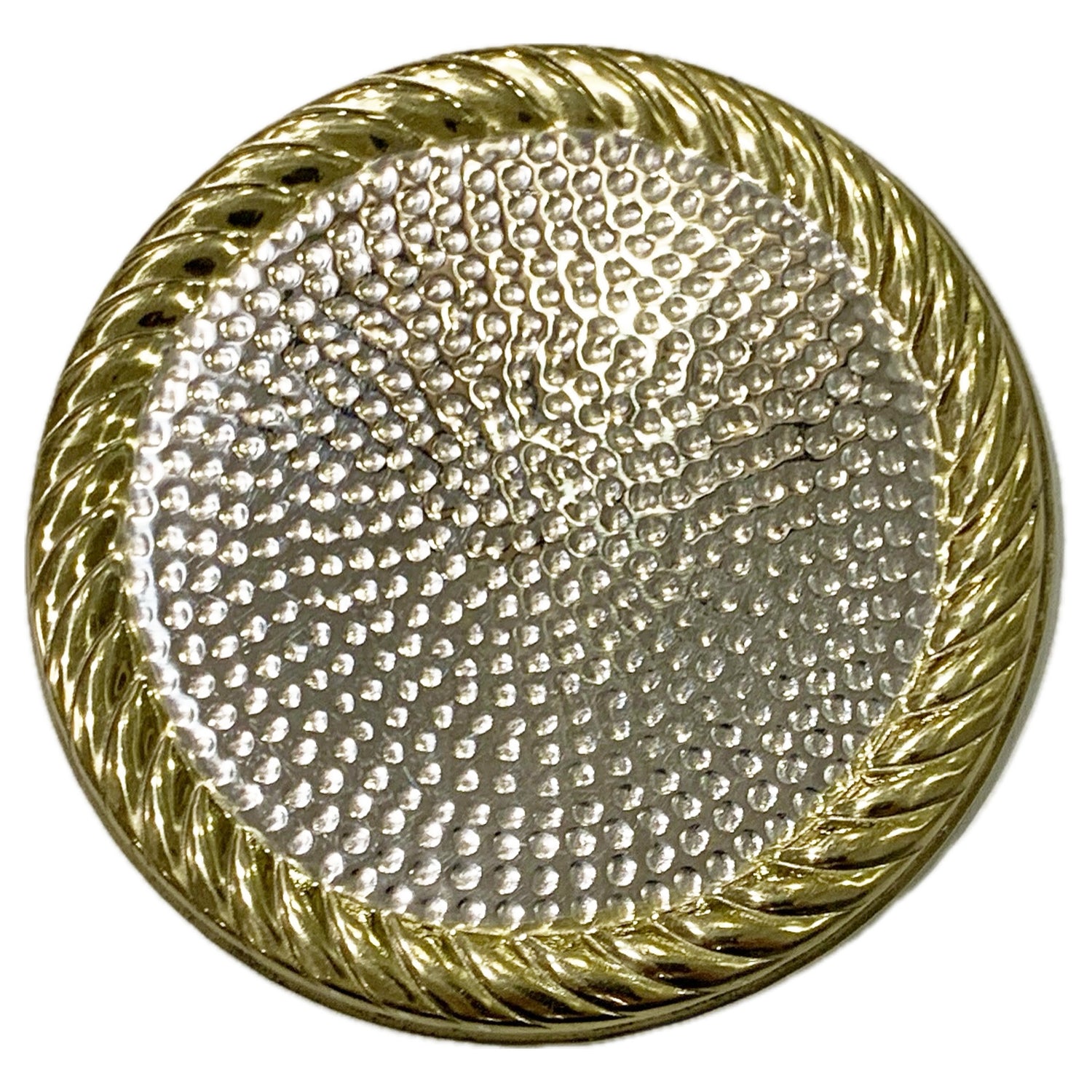 Coaster, Silver with Gold Rope Edge