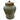 Faux Shagreen Ceramic Urn Brass Lid Circa 1960