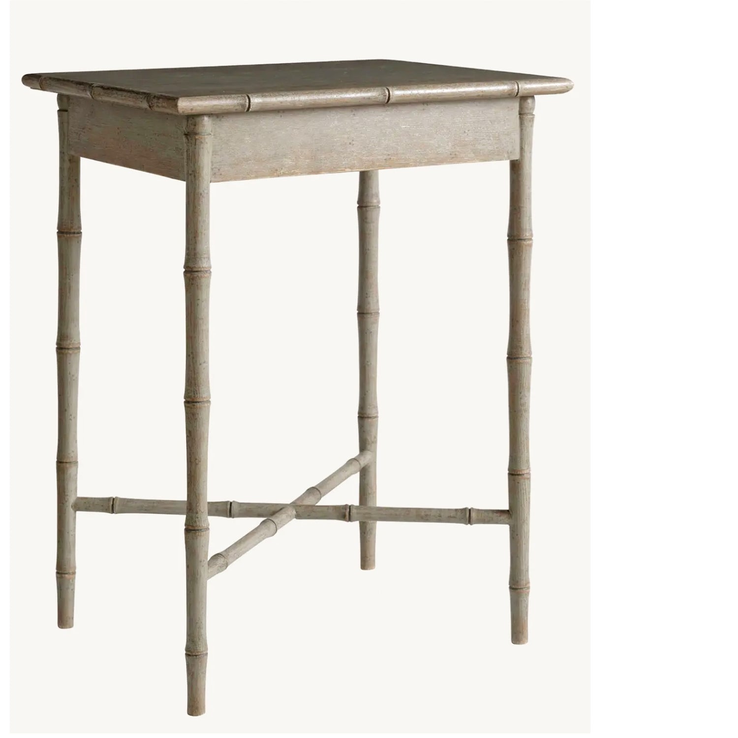 Chelsea Textiles Faux Bamboo Side Table in Faux Bone