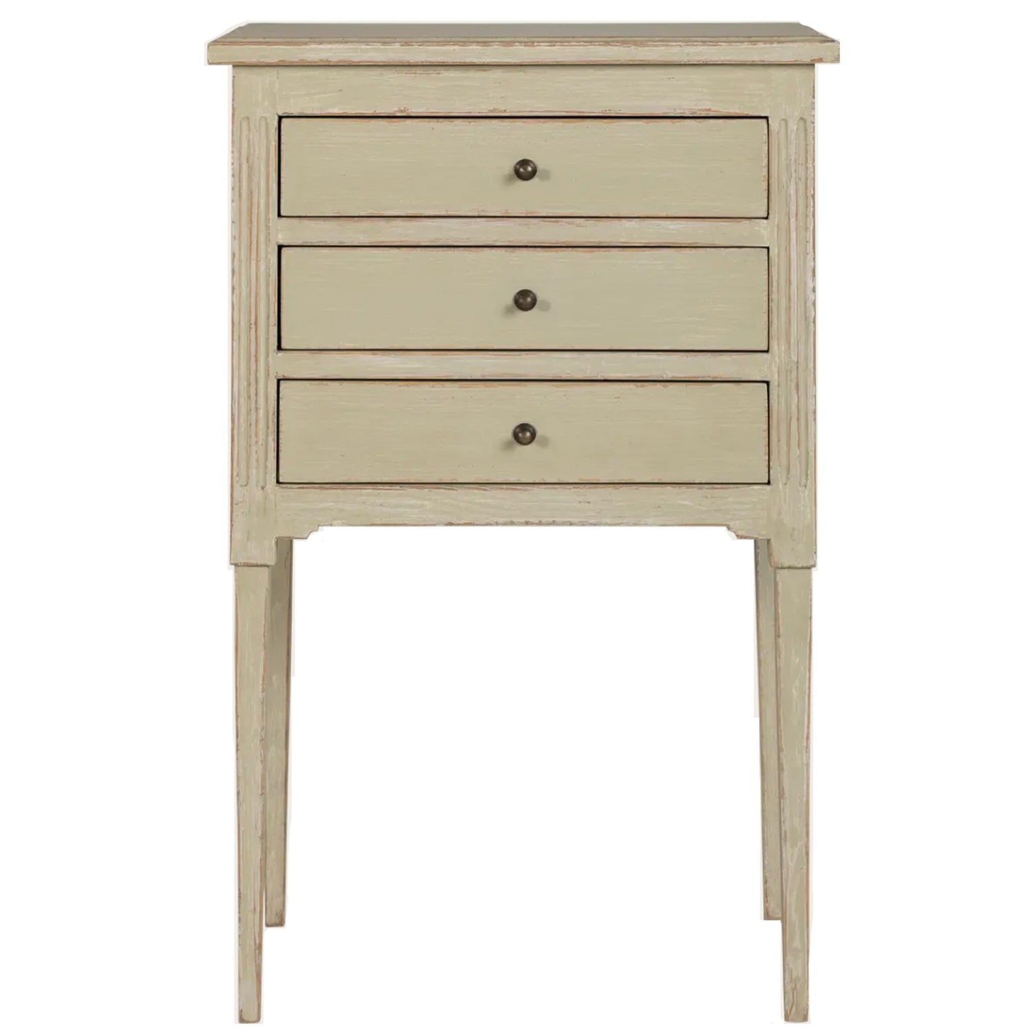 Chelsea Textiles 3-Drawer Bedside Table, in Seafoam
