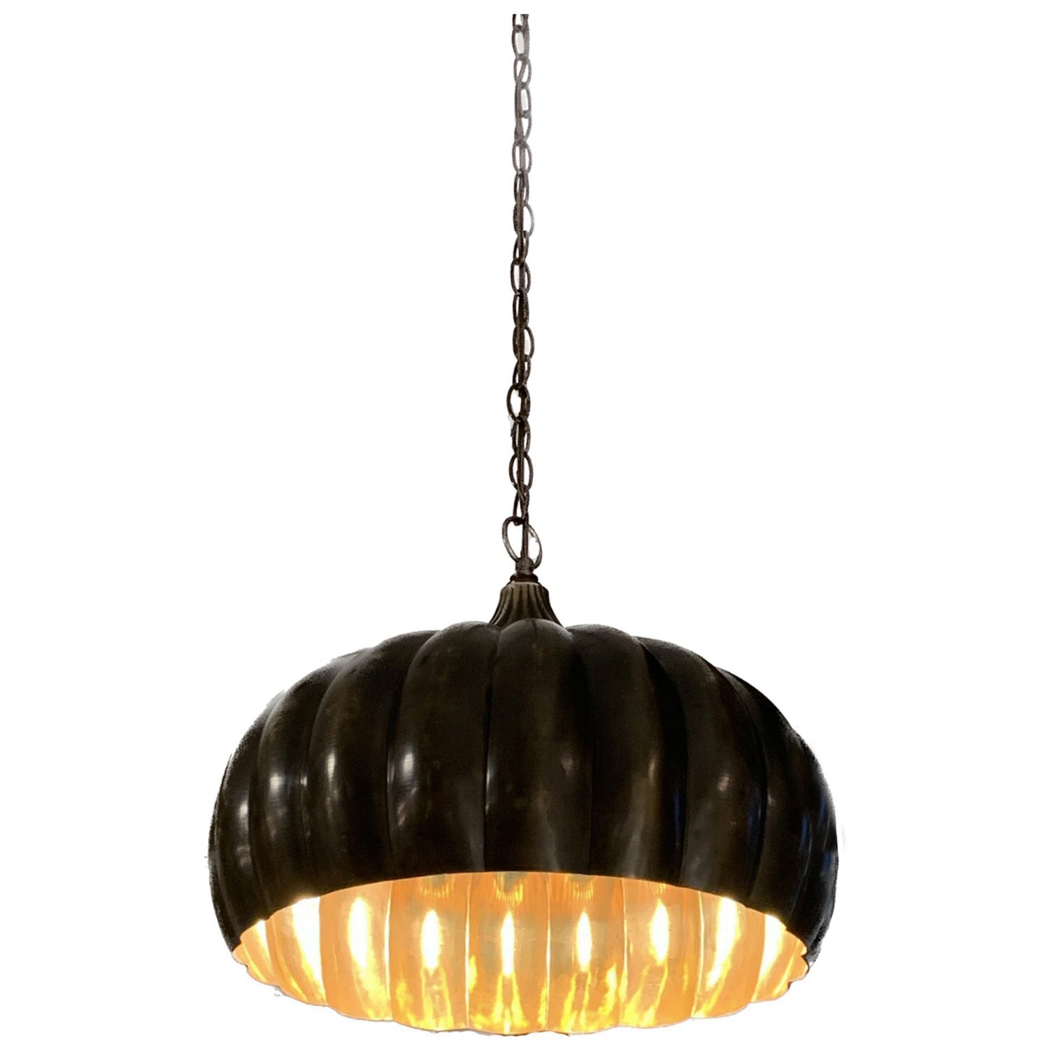 Stephanie Odegard Brass Lined Metal Pendant