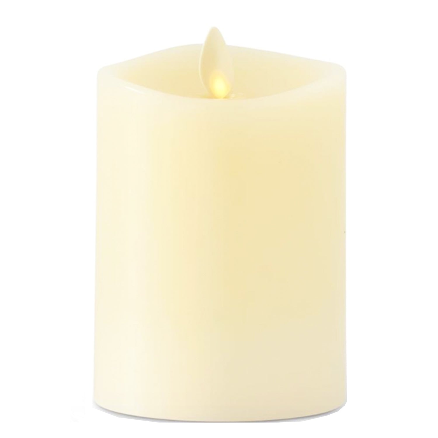 Ivory Wax Luminara Pillar Moving Flame Candle, 3" x 4.5"h