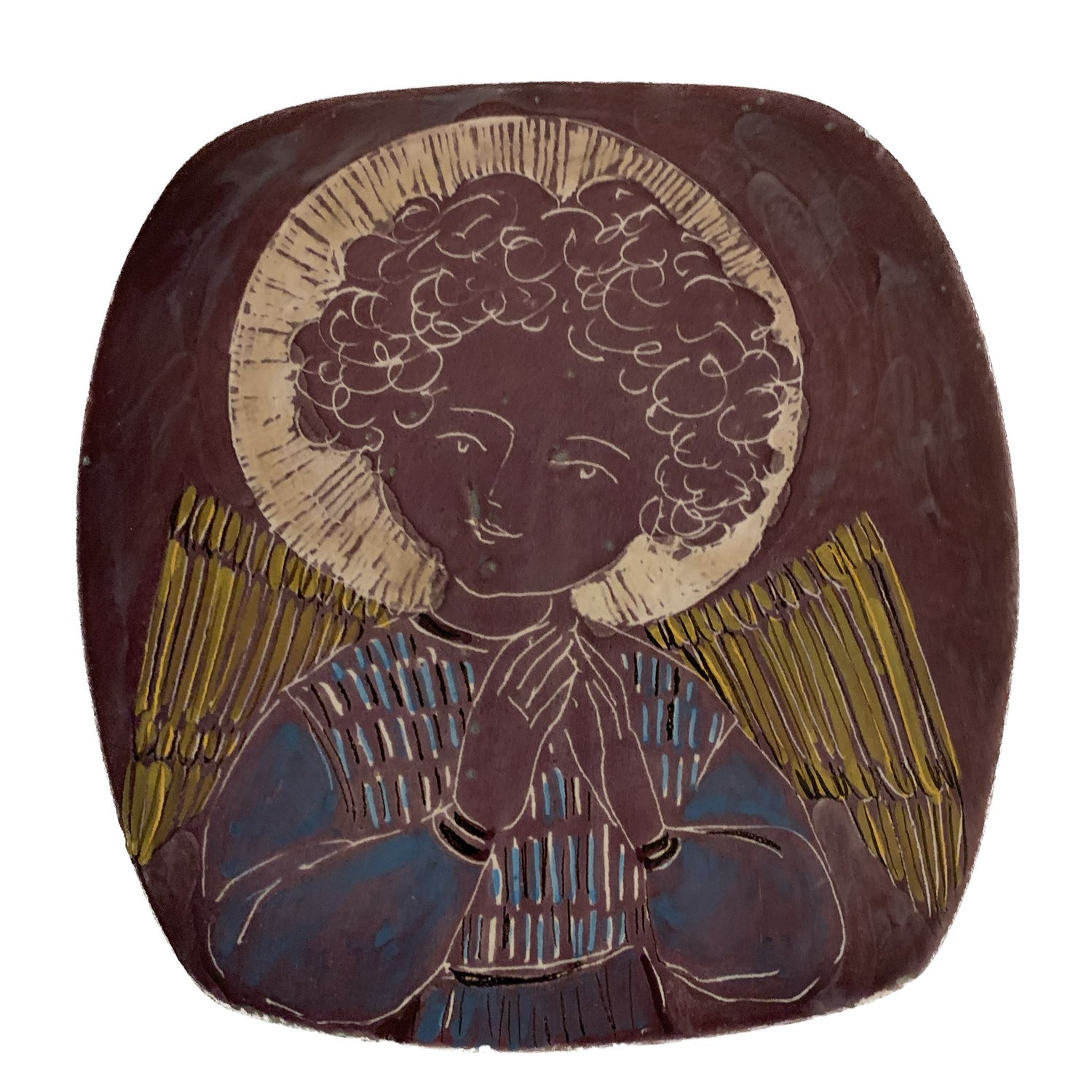 Vintage Italian Angel Plaque