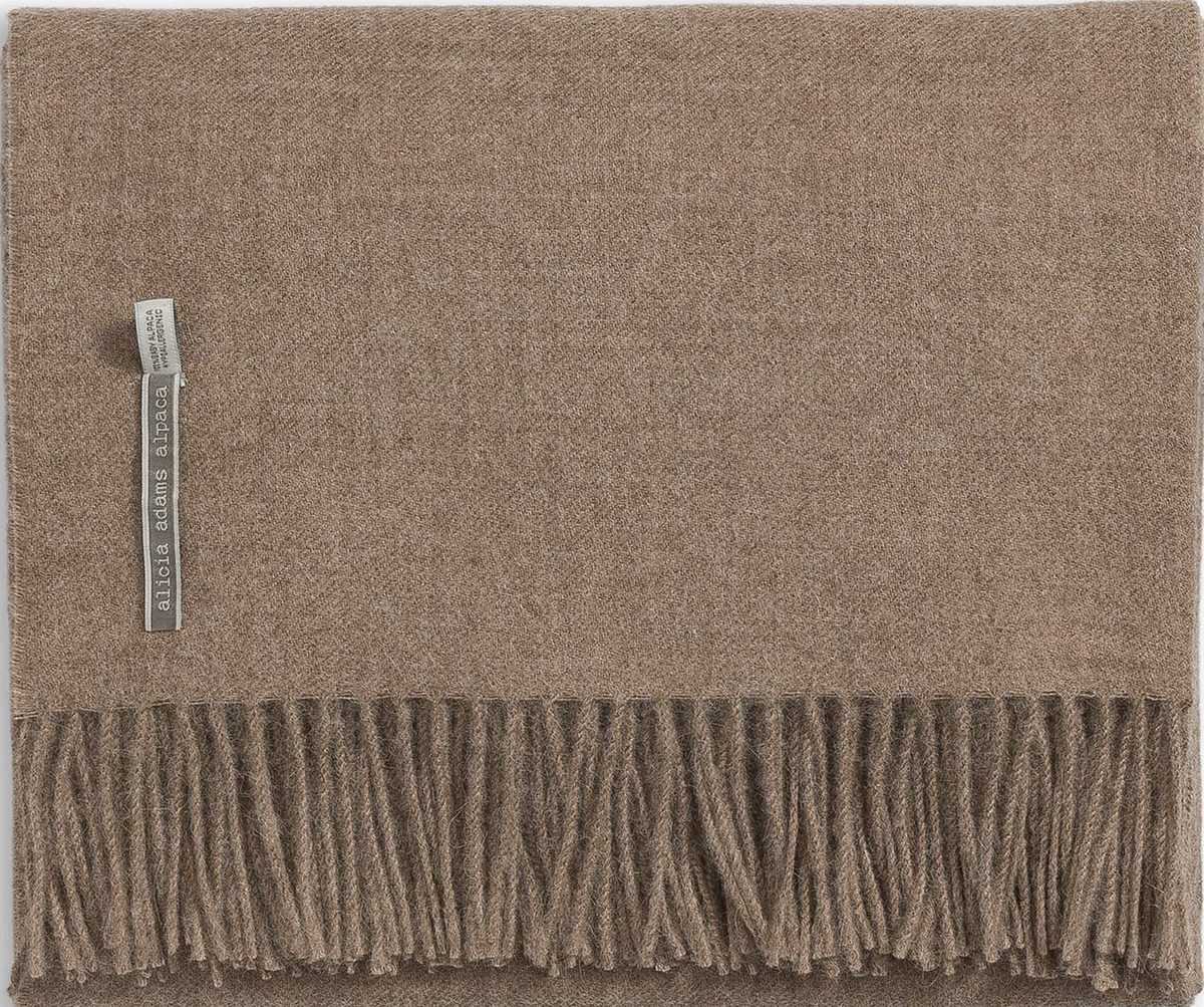 Alicia Adams Baby Alpaca Throw, Sand