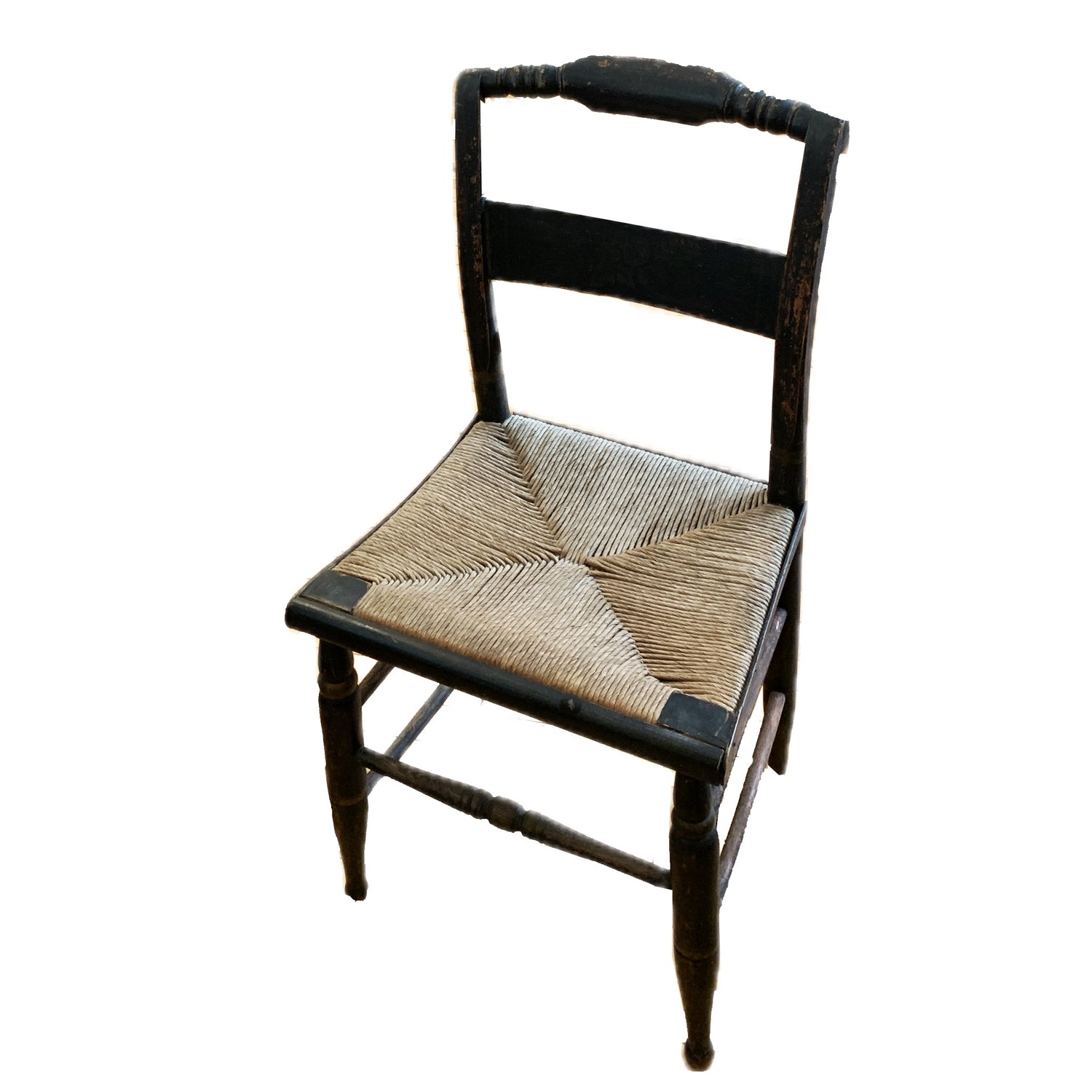 Vintage Hitchcock Harvest Side Chair with Rush Seat, ca. 1940