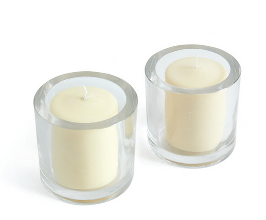 Polished Crystal Candle Holder/ Hurricane