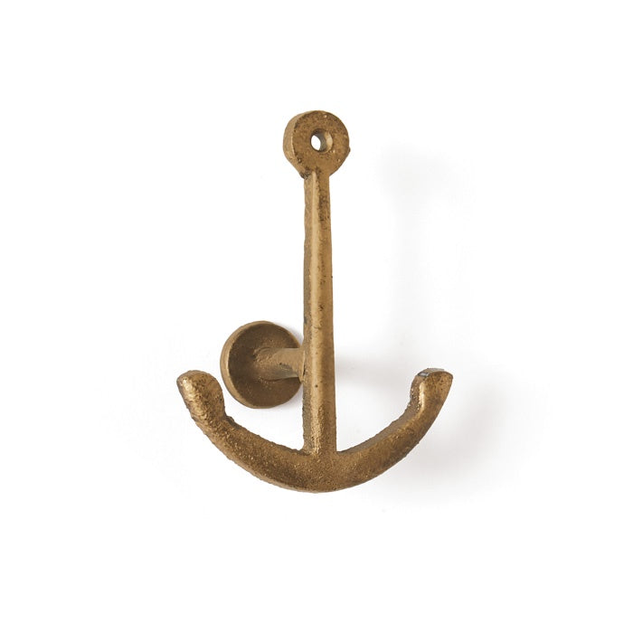 Brass Finished Cast Iron Anchor Hook