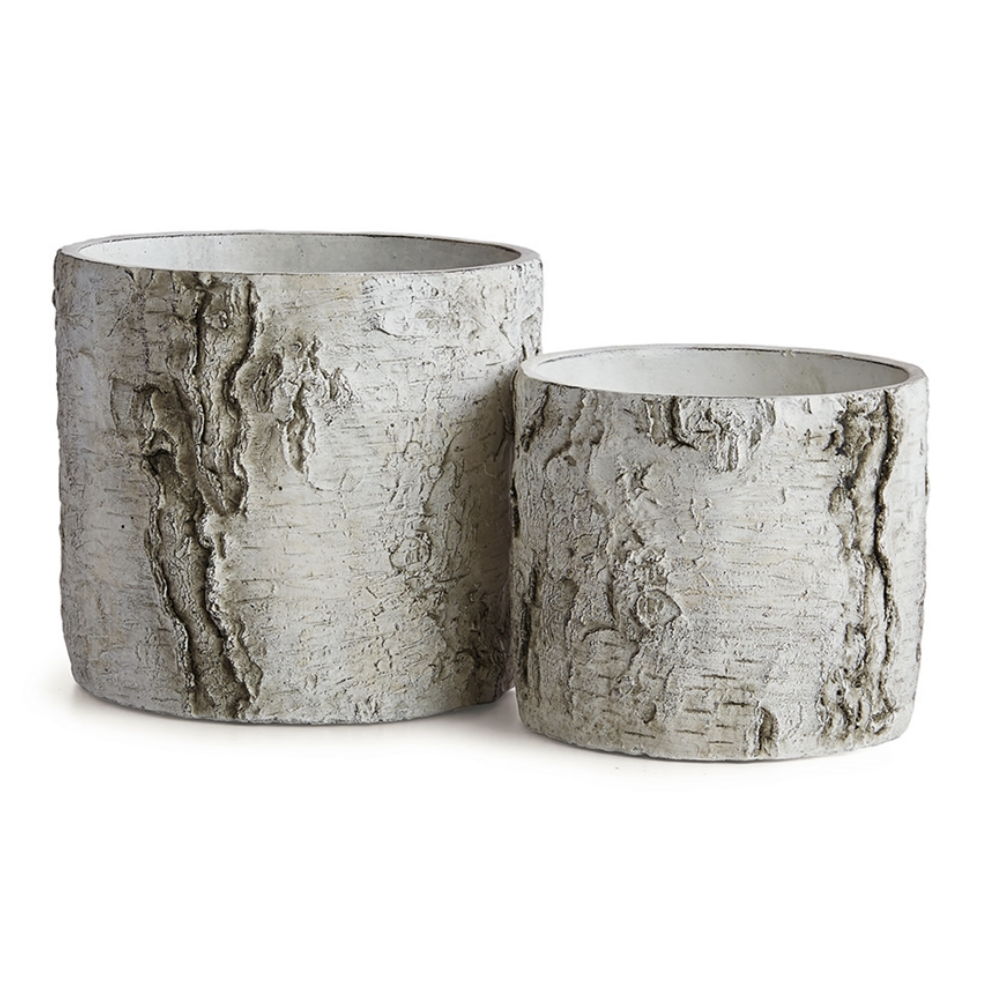 Aspen Faux Bois Pot, 8.75"