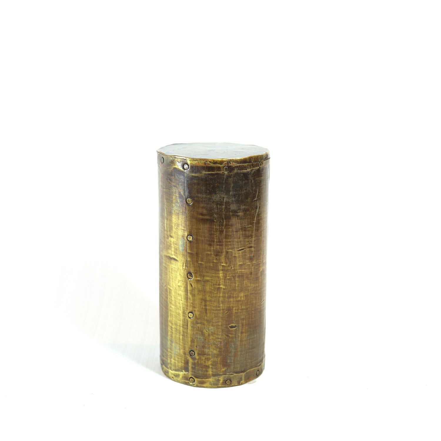 Antiqued Brass Display Pillar, 4"