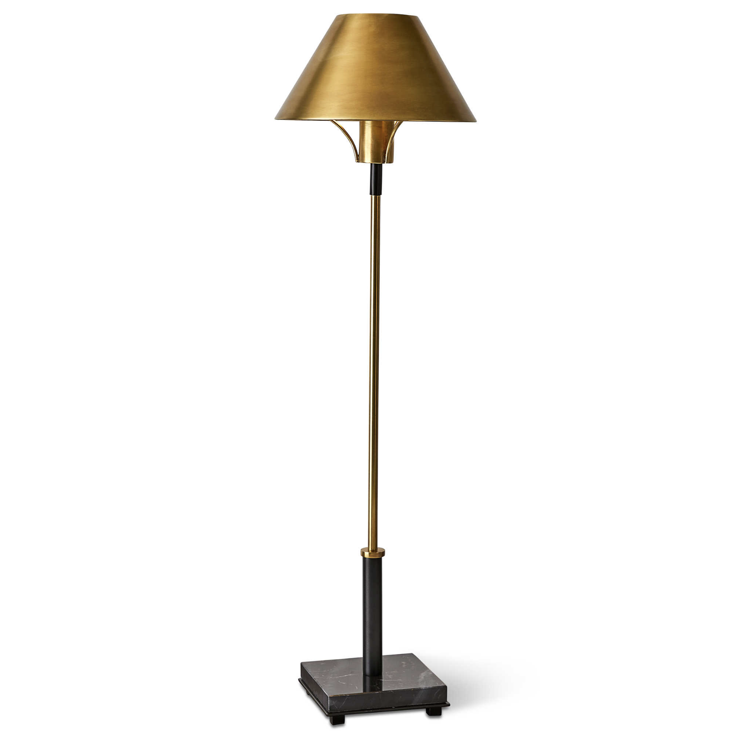 Brass Buffet Lamp with Black Marble Base
