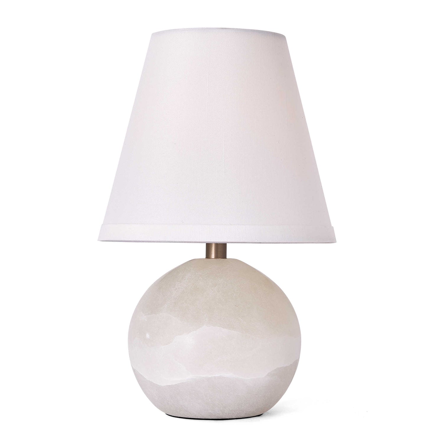 Alabaster Sphere Lamp, 11"h