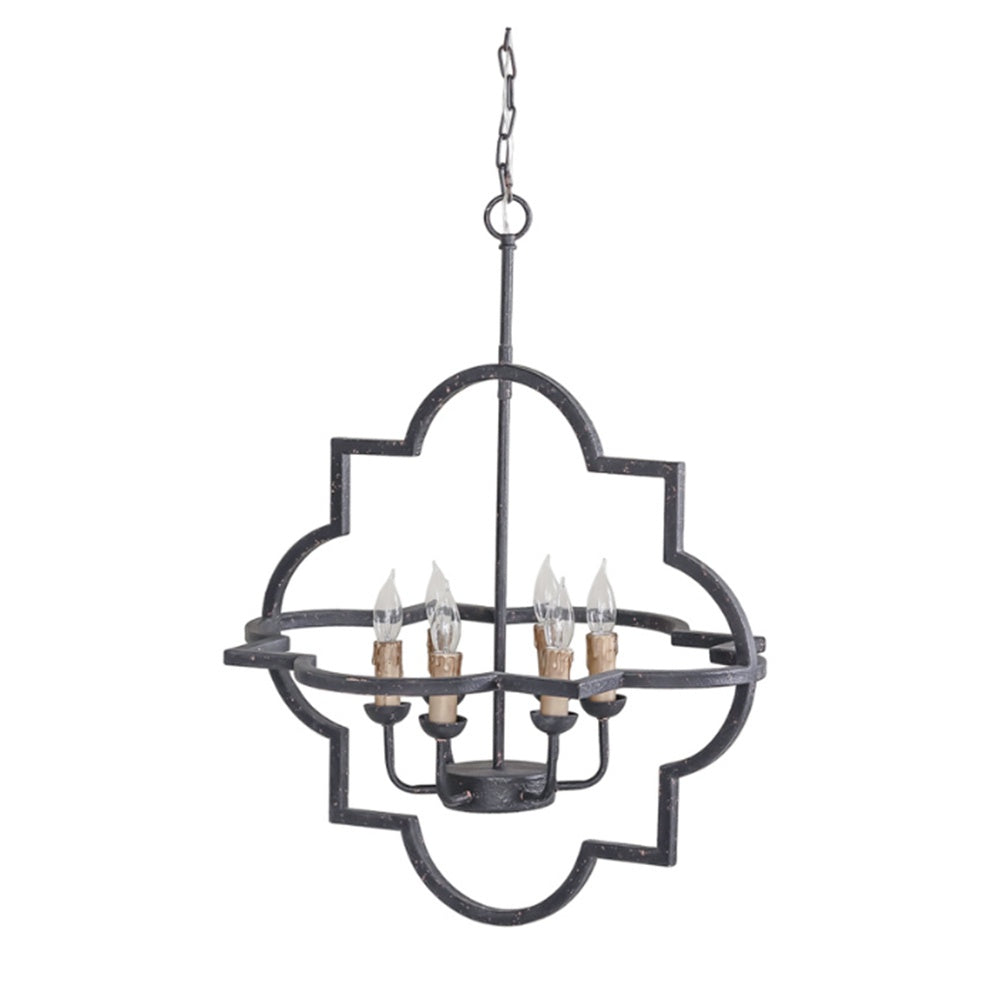 Athena 6-Candle Iron Chandelier, 60 watts