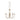 Gilded Gold Oval 8-Arm Chandelier, 60W candelabra