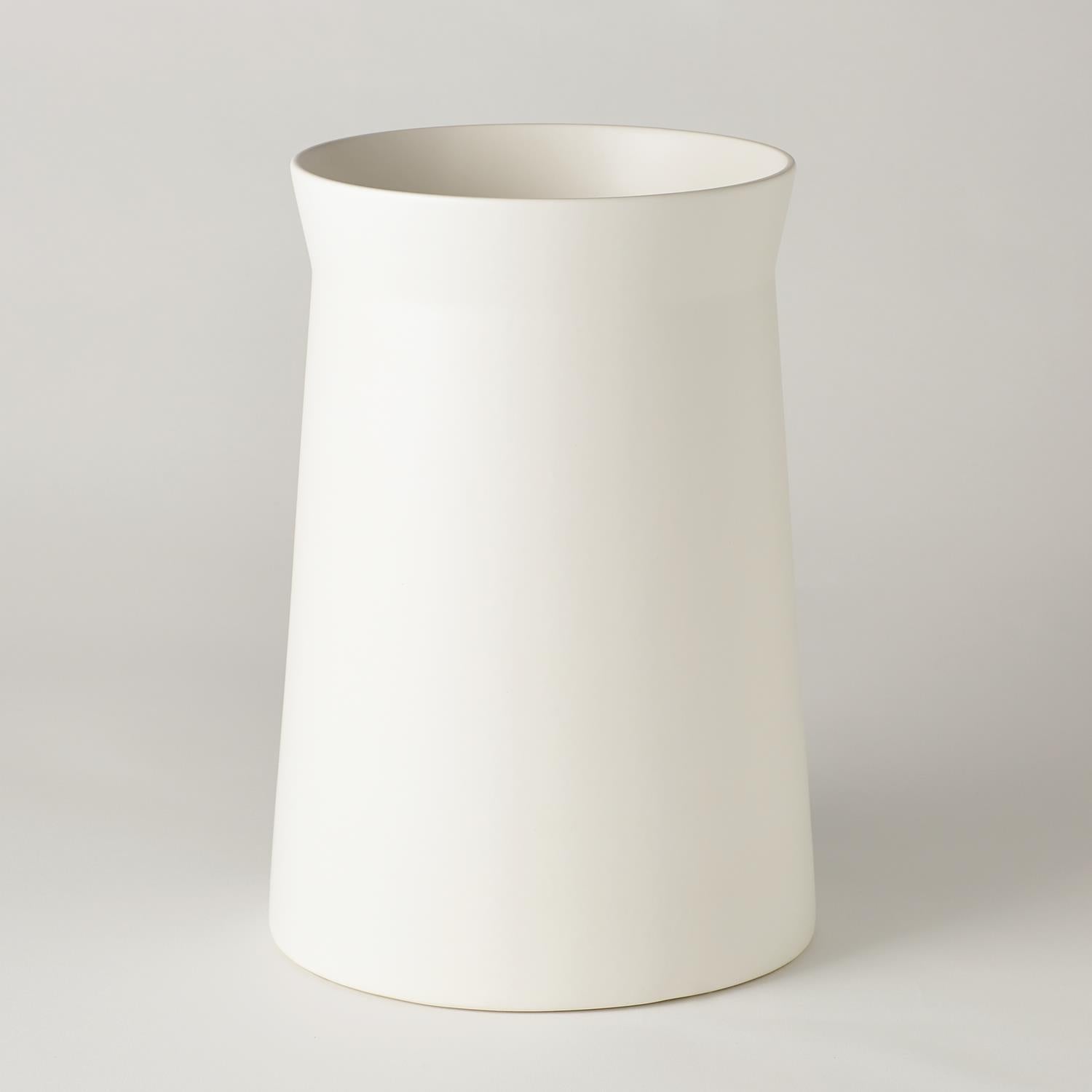 Barbara Barry Matte White Vase, 12"