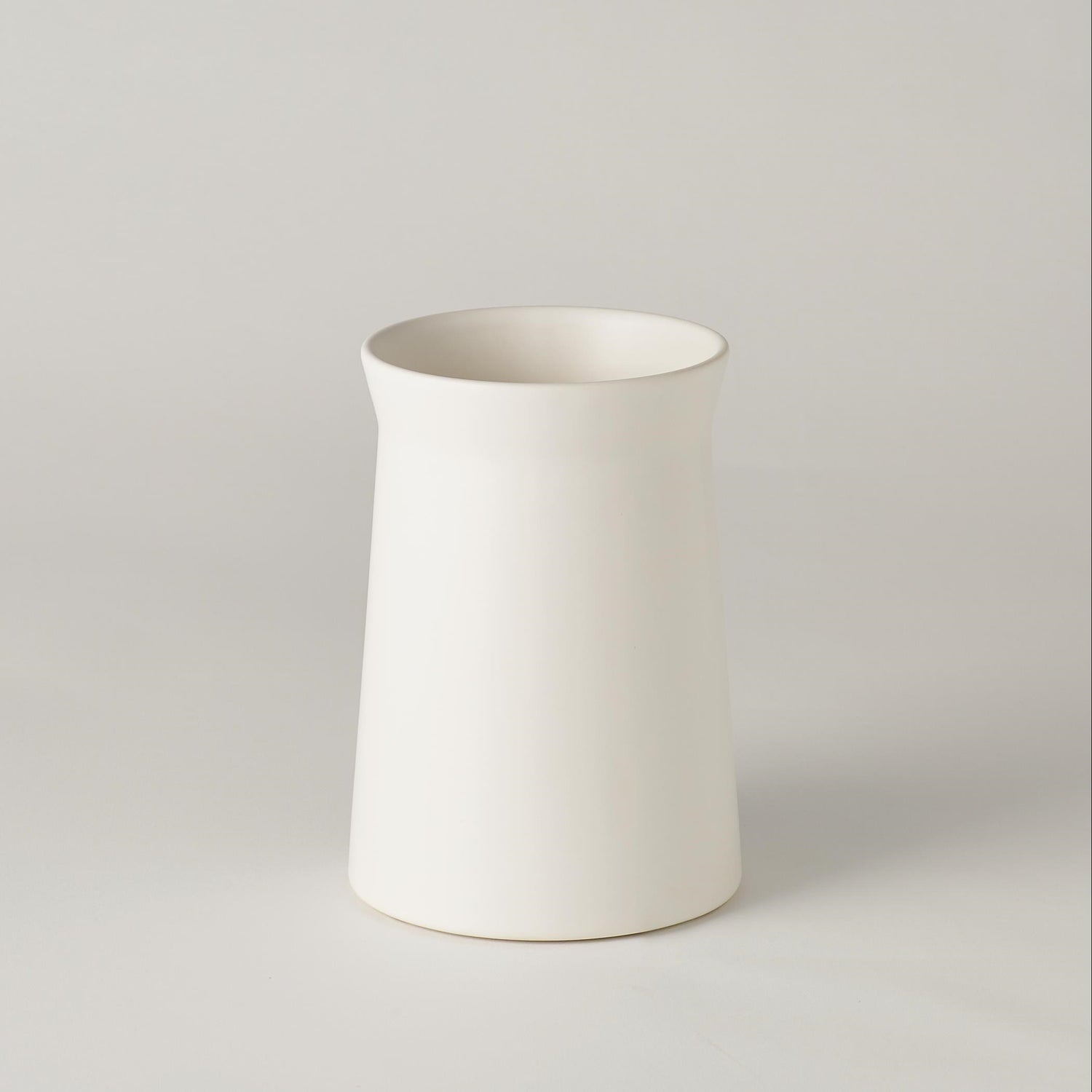 Barbara Barry Matte White Vase, 7.5"