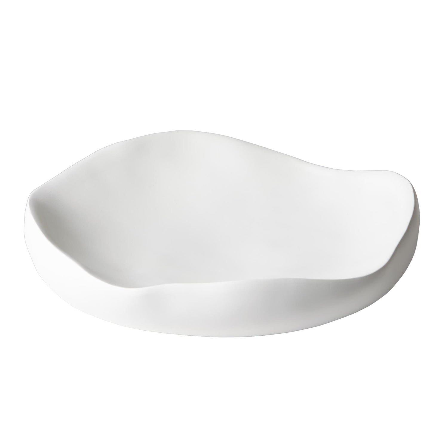 Organic Round Bowl, Matte White, 18.5"