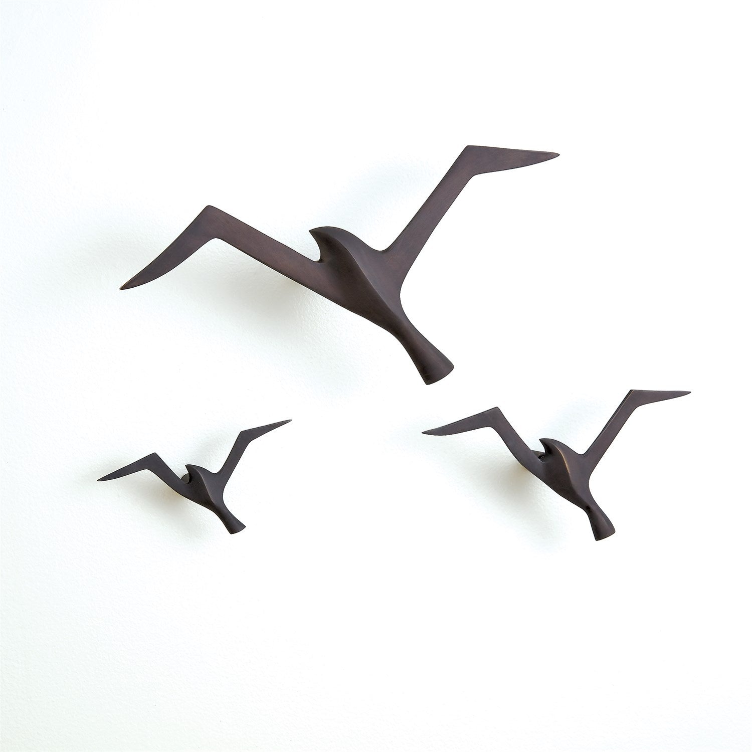 Matte Black Bird Flock - Set of 3