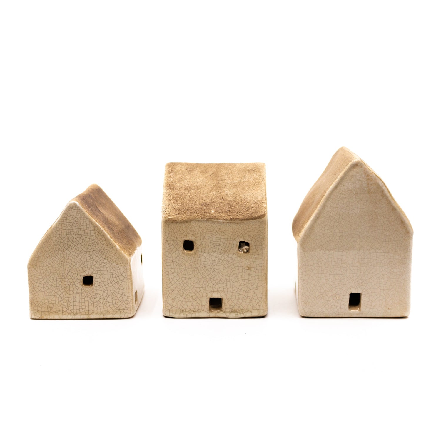 Antique-White Ceramic Cottage