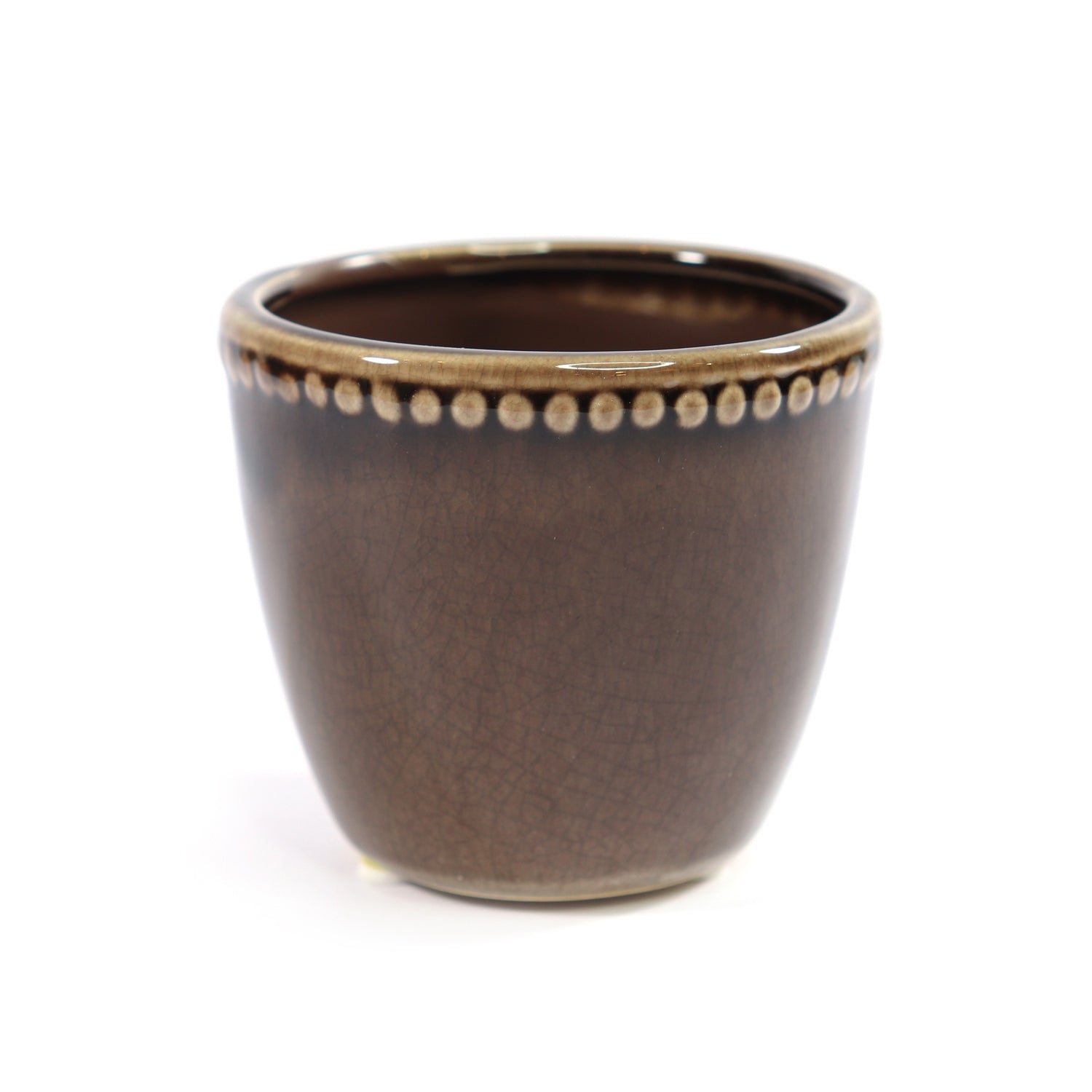 Small Parisian Cachepot, Brown