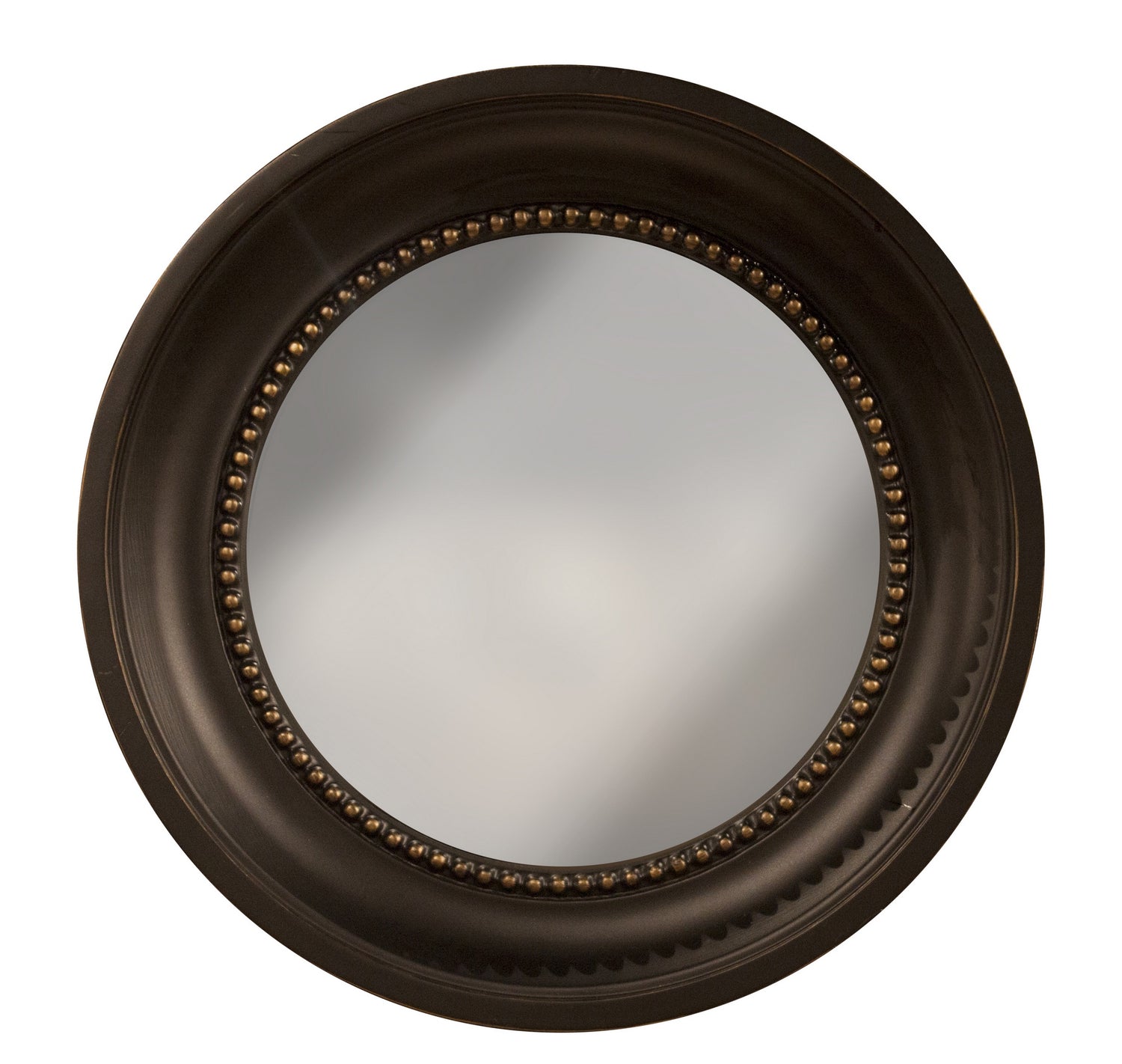 Black and Gold Convex Bullseye Mirror