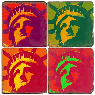 Stone Tile Coaster: Lady Liberty