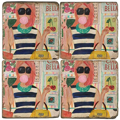 Stone Tile Coaster: Ciao Bella