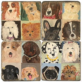 Stone Tile Coaster: Dogs