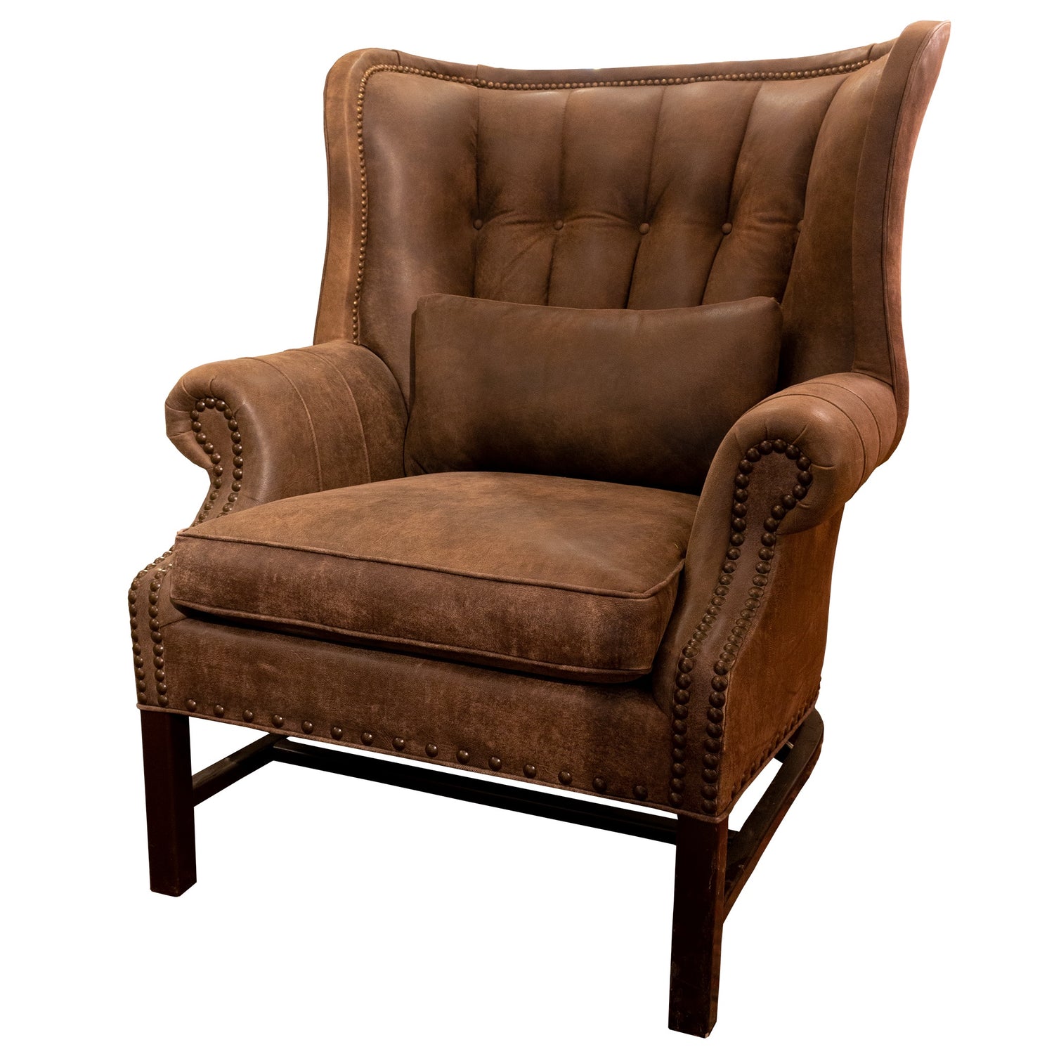 McKinley Hamilton Library Chair with Cushion Upgrade, in Joplin Java Leather