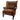 McKinley Hamilton Library Chair with Cushion Upgrade, in Joplin Java Leather, Black Walnut Leg Finish, Old Gold Nailheads