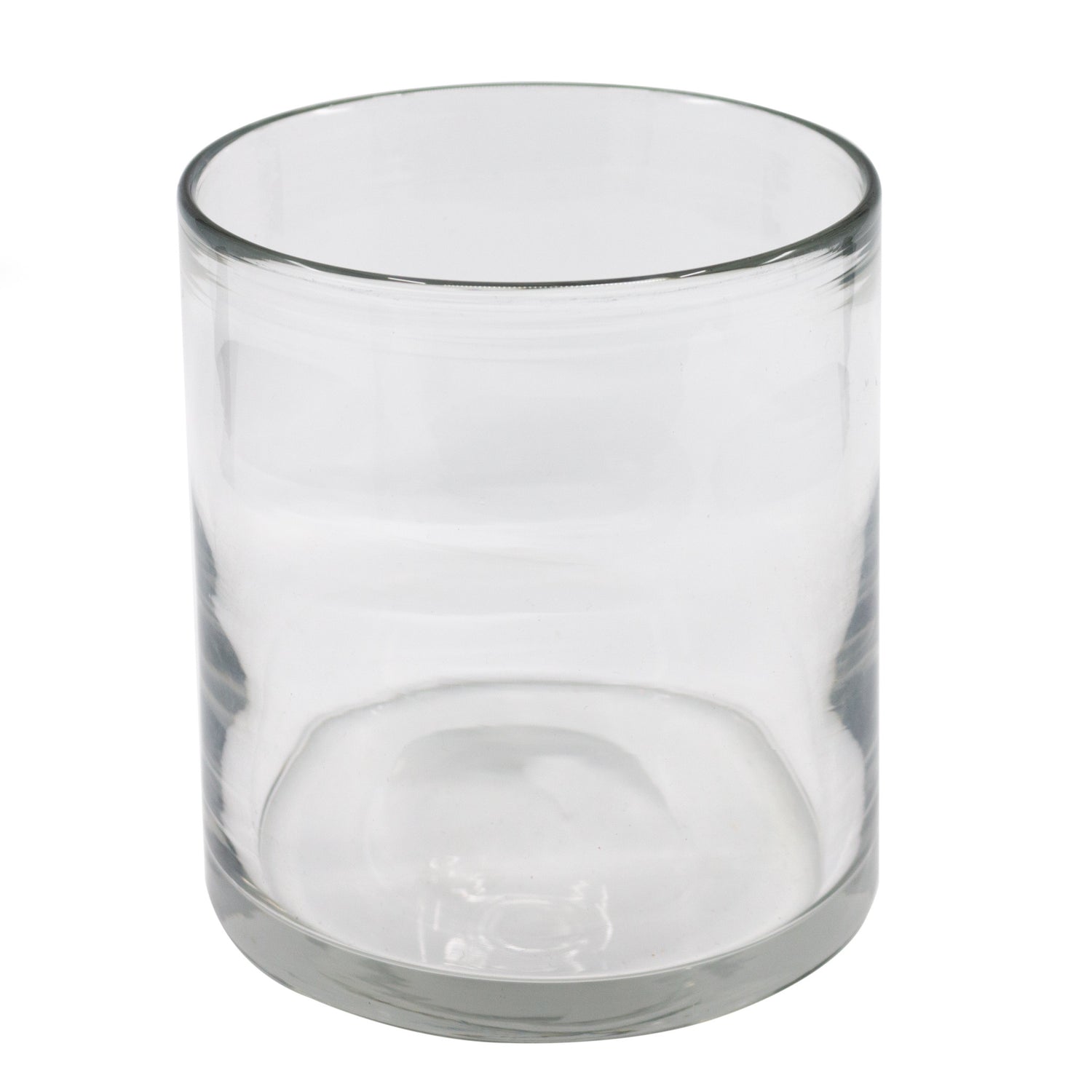 Hand Blown European Clear Hurricane, 5.25"dia x 5.75"h